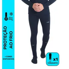 Kit Calça Segunda Pele Térmica Heavy + Meia Térmica Snugg Wear Flanelada Proteção Frio Intenso