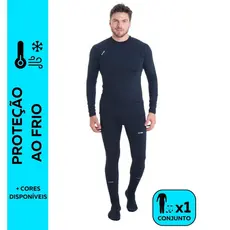 Conjunto Térmico Snugg Wear Segunda Pele Camiseta Calça Meia Esporte Academia Treino Frio Academia