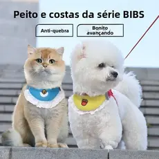 Conjuntos De Coleira E Guia Confortável E Ajustável Com Babador Para Animais Estimação Pequeno E Médio Porte Liquidação