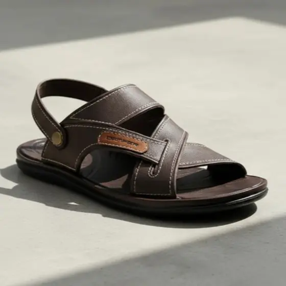 Papete Sandália Original Danper Masculino Confortável Macia Marrom Preto Festa Junina Festa de São João
