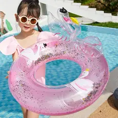 Boia Infantil Cisne Glitter Piscina Criança Flutuador TAM 70#