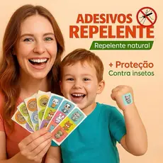 Adesivo Protetor de Cintronela Infantil - Kit com 32 Unidades Xó mosquitos