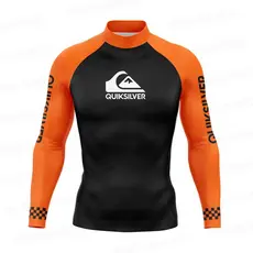 Na Moda 2026 Novo Quiksilver New Rash Guard Camiseta Masculina De Manga Comprida Proteção Solar Upf 50 + Camisas De Surf