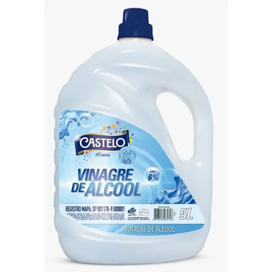 VINAGRE CASTELO ALCOOL 6% 5L