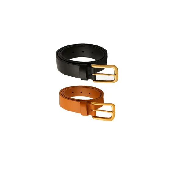 kit 2 cintos feminino Fino fivela dourada