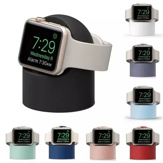Suporte Dock Silicone para Carregamento Apple Watch (38mm a 49mm)