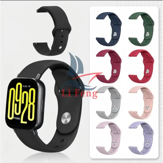 Pulseira de Silicone Compatível Com Redmi Watch 5 Active/ Redmi watch 5 Lite/ Amazfit Bip 6/ Haylou Solar Plus RT3 LS16