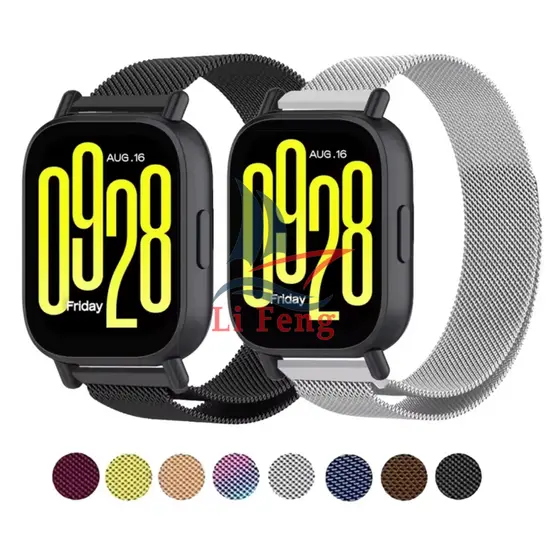 Pulseira de Metal Compatível Com Redmi Watch 5 Active/ Redmi watch 5 Lite/ Amazfit Bip 6/ Haylou Solar Plus RT3 LS16