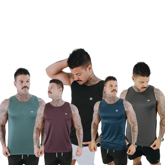 Kit Regatas dryfit com 5 peças