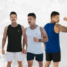 Kit 3 Regata Dry Fit Academia Furadinha Treino