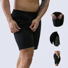 Bermuda 2 em 1 Short duplo Training academia treino corrida