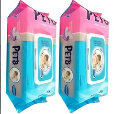 Kit C/ 2 Pcts Lenços Umedecidos Cães Gatos CHALESCO - 160 Toalhas Higiênicas - Limpeza Rápida Para Pets
