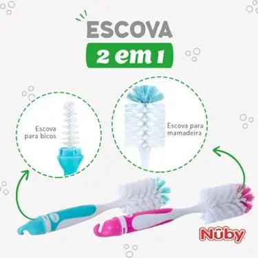 Escova Para Bico e Mamadeira Nuby - Envio Imediato