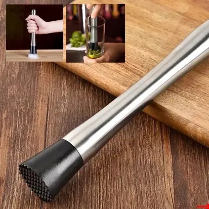 Socador Macerador Caipirinha Inox amassador frutas mojito Bar Bartender Profissional drink coquetel