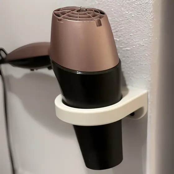Suporte Para Secador De Cabelo Escova Parede Universal e Parafusos Fita