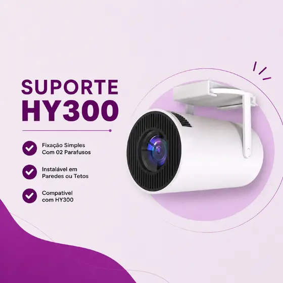 Suporte de Teto e Parede para Projetor Compatível com HY300 Salange Magcubic - Ajustavel