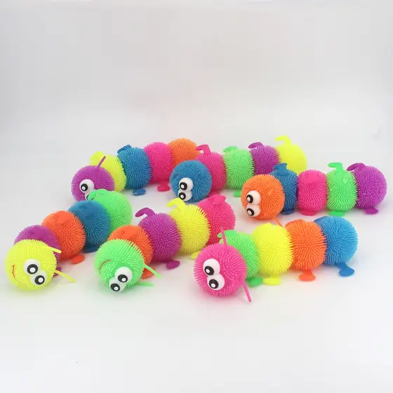 Centopéia De Apertar E Esticar Colorida Brinquedo Infantil