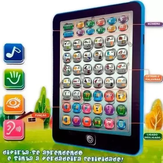 Tablet Interativo Infantil Bilíngue educativo Brinquedo De Crianças Educativo menino e menina
