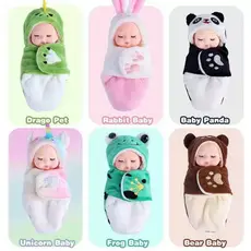 Kit 3/6 Mini Baby Doll para crianças, boneca dormindo, brinquedo animal, presentes para crianças, menina, 11cm