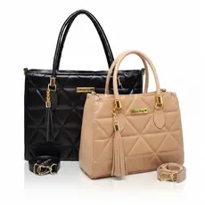 Kit 2 Bolsas Femininas Premium: Bolsa grande e media com alça transversal