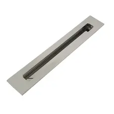 Puxador Embutir Porta De Madeira Modelo Concha Quadrada Inox