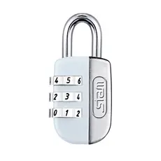 Cadeado Mala Mochila Armário Viagem Branco Segredo 20mm Stam