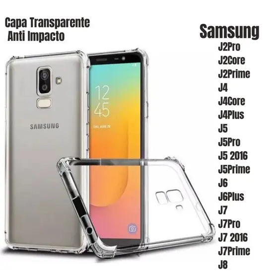 Capa Capinha TPU Transparente Anti Impacto Case Para Samsung Galaxy J2 Core J2Pro J2Core J2Prime J4 Plus J4Core J4Plus J5 Prime J5Pro J5 J5Prime J6 J6Plus J7 Prime J7Pro J7 2016 J7Prime J8