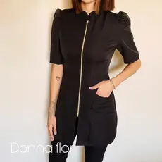 Jaleco Feminino Susi com elastano manga curta donna flor
