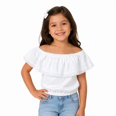 Blusa Ciganinha Cropped Fantasia Infantil