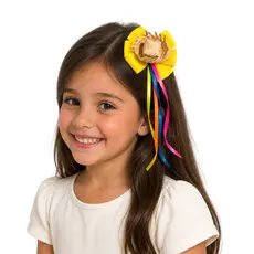 Laço Junino Infantil com Chapéu de Palha