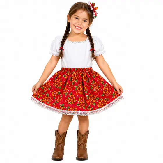 Saia Godê Infantil Carimbó e Danças