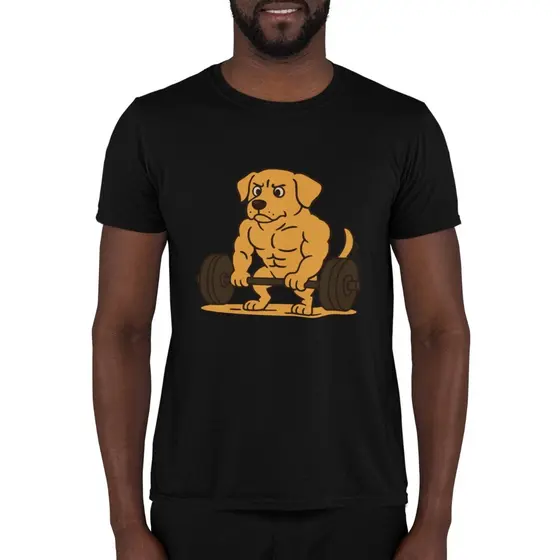 Camiseta Masculina Estampa Cachorro Caramelo Maromba  100% Algodão