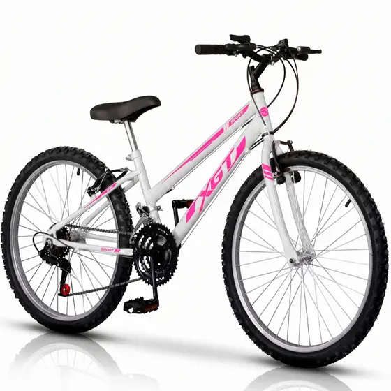 Bicicleta Aro 26 XGT Feminina Adulto Infantil 18 marchas Freio V-Brake