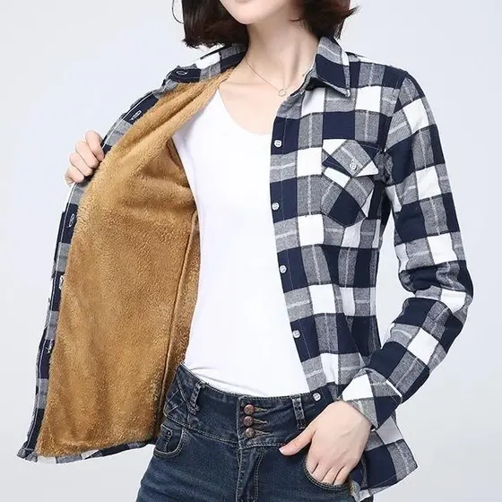 Inverno Nova Camisa De Quente Casual De Velo Veludo Mais Espessura Tops Marca College Roupa De Mulher Estilo Exterior
