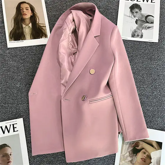 Meninas Plus Size Casual Blazer versão coreana temperamento solto pequeno terno topo