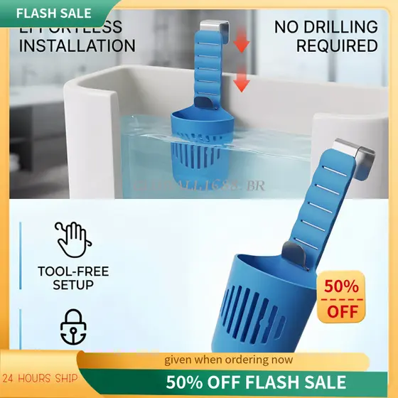 { Estoque Pronto } Suporte De Silicone Para Tablet , Tanque De Vaso Sanitário Versátil , Limpador Suspenso E Cabide Deso