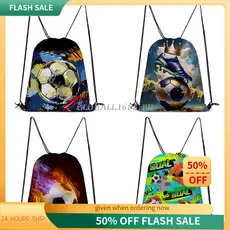 {ESTOQUE PRONTO} Bolsa com cordão para futebol da Copa do Mundo, esportes ao ar livre, academia, poliéster, cordão, arma
