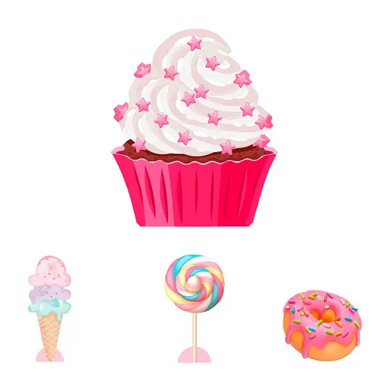 Display Para Festa Em Espuma 60cm - Doceria