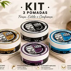 Kit Com 3 Pomadas/Ceras Caramelos Modeladoras Para Cabelo Two Brothers 150G - ENVIO IMEDIATO