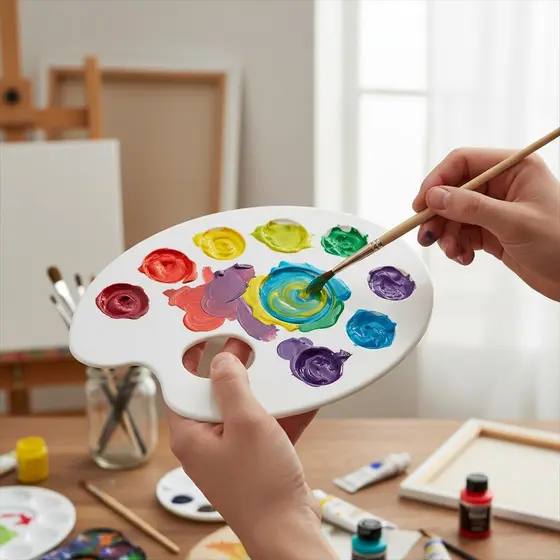 Godê Paleta Pintura Artística Com 10 Compartimentos Ergo Cor Branco