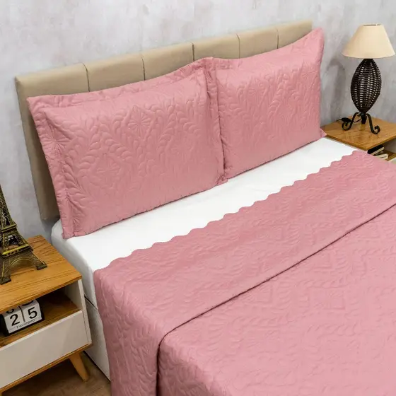 Cobre Leito Super King Camili Luxo 3 Peças