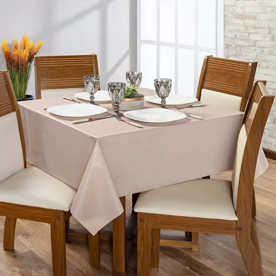 Toalha De Mesa Impermeável Térmica 1,40cm X 1,40cm 4 Lugares