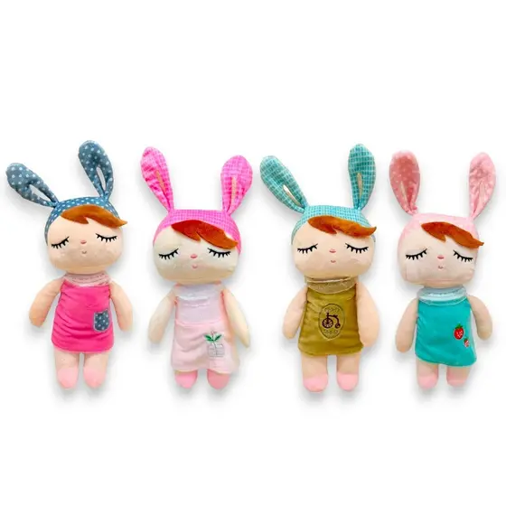 Boneca Angela Coelho Brinquedo de Pelúcia Doll Coleção Bebê