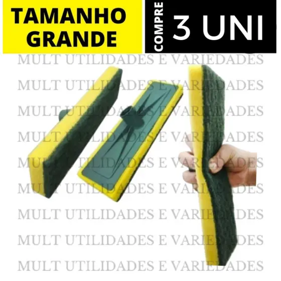 Kit 3 lava azulejo rodo abrasivo esfregão esponja limpeza pesada rodo esfregões limpamanual mop sem cabo PROMOÇÃOO