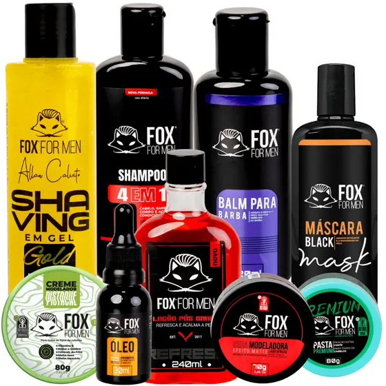 Kit De Produtos com 9 Produtos Cabelo e Barba