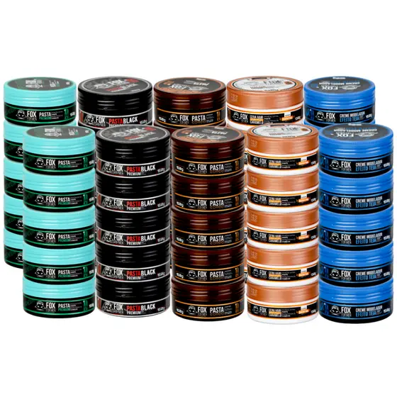 Kit Pasta Modeladora Fox For Men 150g Variadas 50 Unidades