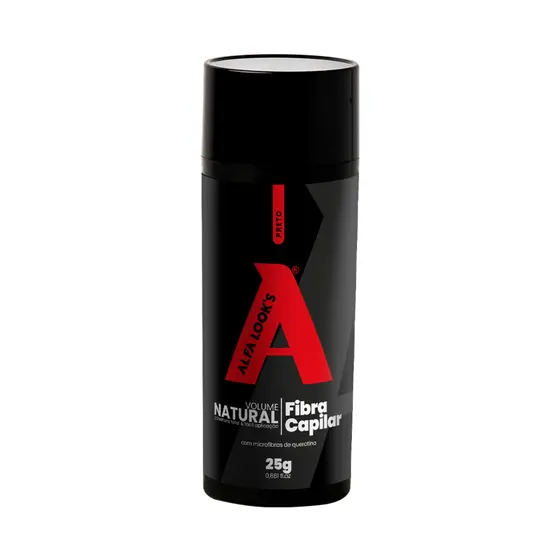FIBRA CAPILAR PRETO 25GR - ALFA LOOK'S