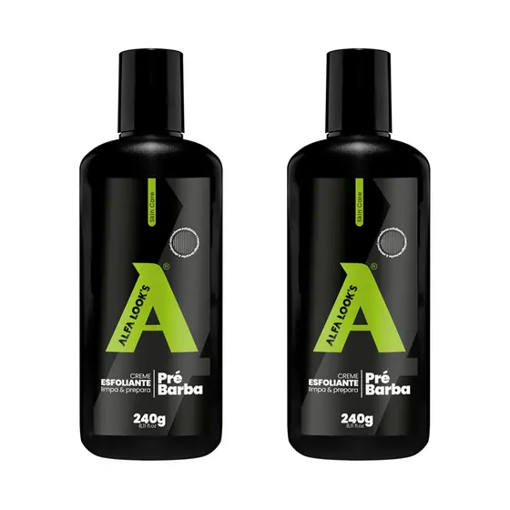 Kit 2 Un Creme Esfoliante Pré Barba Lemon 240Gr - Alfa Look'S