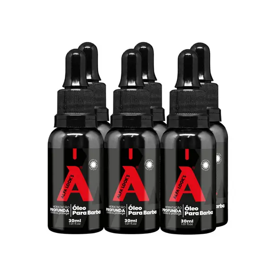 Kit 6 Un Óleo Para Barba 30Ml - Alfa Look'S