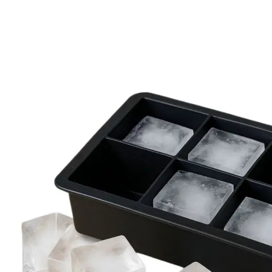 Forma Para Gelo/Bolo Silicone Com 6 Cubos Grandes Flexível Forno e Freezer Sobremesa Resistente